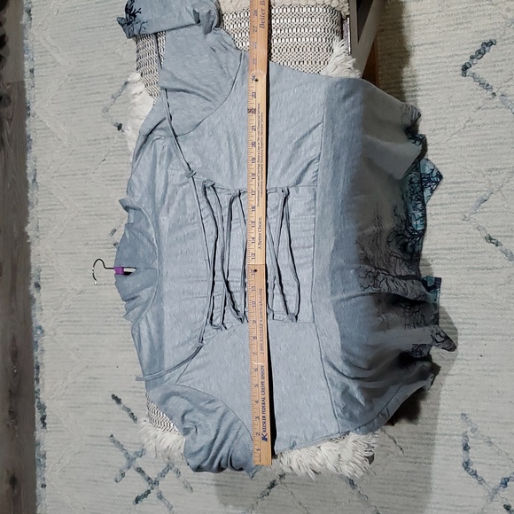 Gothic Graphic Print High Low Hoodie Tree Design Size XXL / 14 Long Butt Cover - Picture 8 of 10